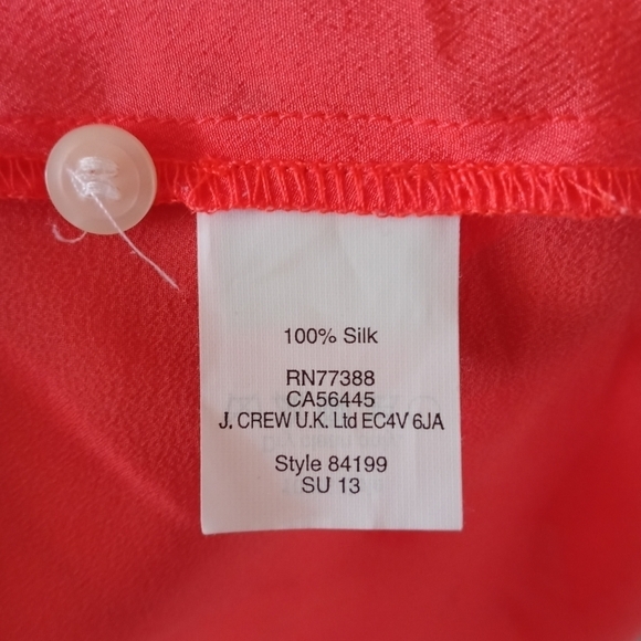 Madewell Cargo Sleeveless 100% Silk Top Neon Orange Size Small - Picture 9 of 10